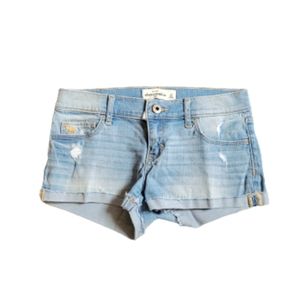 Girls Abercrombie Distressed Light Wash Jean Shorts Size 14